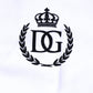 White Cotton Crown Collared Men Polo T-shirt