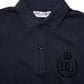 Dark Blue Cotton Crown Collared Polo T-shirt