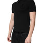 Black Cotton DG Logo Collared Polo T-shirt