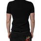 Black Cotton DG Logo Collared Polo T-shirt