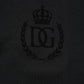 Black Cotton DG Logo Collared Polo T-shirt
