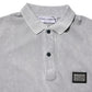 Gray Logo Plaque Cotton Men Polo Shirt T-shirt