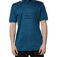 Blue Logo Cotton Men Polo Shirt T-shirt
