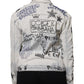 Light Blue Graffiti Button Down Denim Jacket