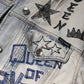 Light Blue Graffiti Button Down Denim Jacket
