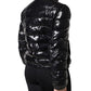 Black Logo Plaque Full Zip Puffer Jacket