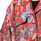 Red Floral Jacquard Button Down Coat Jacket