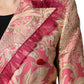 Pink Gold Jacquard Nylon Coat Blazer Jacket