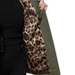 Military Green Queen Embellished Coat Jacket