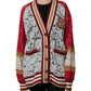 Multicolor Floral Lace Cardigan Sweater