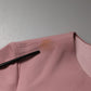 Pink A-line Flare Viscose 3/4 Sleeves Dress