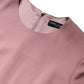 Pink A-line Flare Viscose 3/4 Sleeves Dress