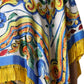 Multicolor Majolica Kaftan Short Sleeves Maxi Dress