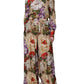 Multicolor Floral Wide Leg Jumpsuit Dress