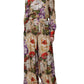 Multicolor Floral Wide Leg Jumpsuit Dress