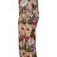 Multicolor Floral Wide Leg Jumpsuit Dress