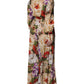 Multicolor Floral Wide Leg Jumpsuit Dress