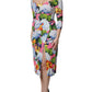 Multicolor Floral Side Slit Midi Dress