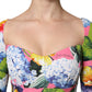 Multicolor Floral Side Slit Midi Dress