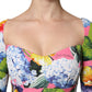Multicolor Floral Side Slit Midi Dress