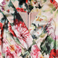 Multicolor Floral Short Sleeves Sheath Midi Dress