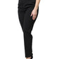 Black Polyester High Waist Dress Pants