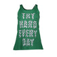 Green Cotton Women Tank Top