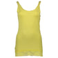 Yellow Cotton Womens Tank with Lace Detail
