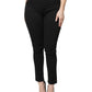 Black Cotton High Waist Skinny Denim Jeans