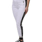 White Cotton Stretch Jogger Sweatpants Pants