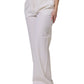 White Wool Mid Waist Wide Leg Pants