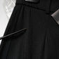 Black Nylon High Waist Slim Fit Pants