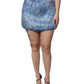 Multicolor Plush High Waist Mini Skirt