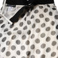 White Black Polka Dots Knee Length Skirt