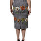 Multicolor Floral Print High Waist Pencil Cut Skirt