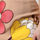 Beige Floral High Waist Pencil Cut Skirt