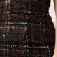 Multicolor High Waist Tartan Tweed Pencil Cut Skirt