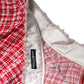 Red White High Waist A-line Above Knee Skirt