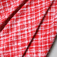 Red White High Waist A-line Above Knee Skirt