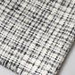 White Black High Waist Tartan Tweed Mini Skirt