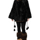 Black Lamb Fur Short Women Coat Jacket