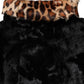 Black Lamb Fur Short Women Coat Jacket