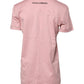Pink Logo Print Cotton Crew Neck T-shirt