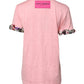 Pink Logo Print Cotton Crew Neck Tee T-shirt