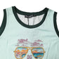 Light Green Graphic Print Sleeveless Tank T-shirt