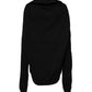 Black Cotton Crew Neck Sweatshirt Sweater