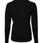 Black Wool Knit Crew Neck Pullover Sweater