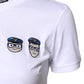 White #DGFamily Cotton Crew Neck T-shirt