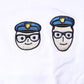 White #DGFamily Cotton Crew Neck T-shirt