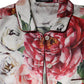 White Floral Silk Lounge Sleepwear Blouse Top
